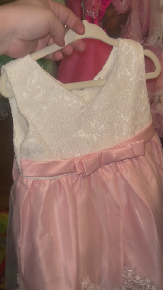 6 to 12 months natural pink dress